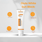 GlutaWhite Sunblock SPF 60+ – Moisturizing & Brightening UV Protection – 65gm for All Skin Types