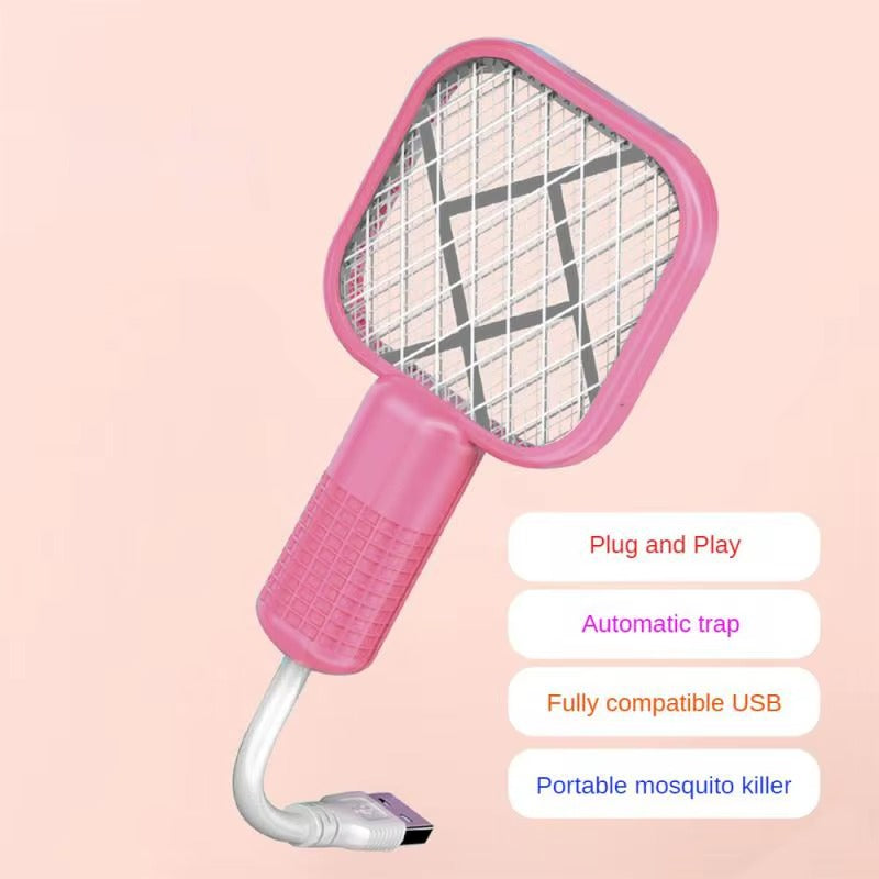 🔥 Mini USB Rechargeable Mosquito Racket 🔋