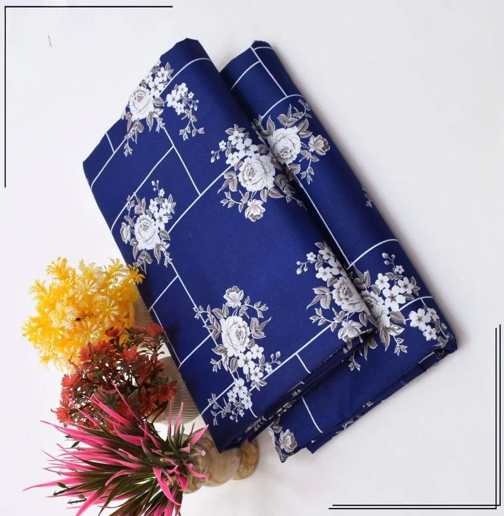 Polo Cotton: 2 Pcs Women's Unstitched Printed Suit