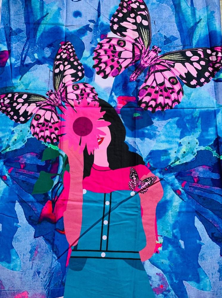 Swiss Lawn: 1 Pc Women's Unstitched Swiss Lawn Printed Shirt