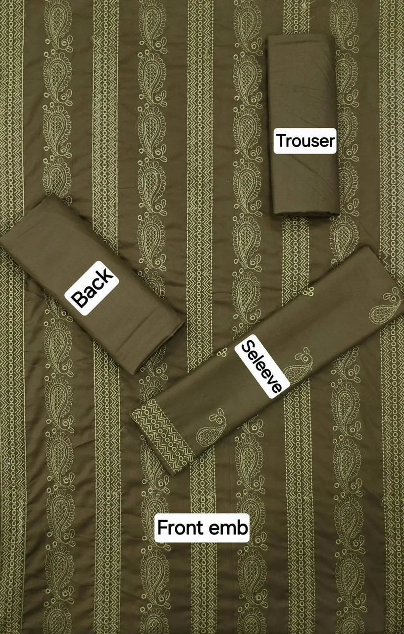 Dhanak: Elegant Beige Embroidered Suit - 2 Pcs