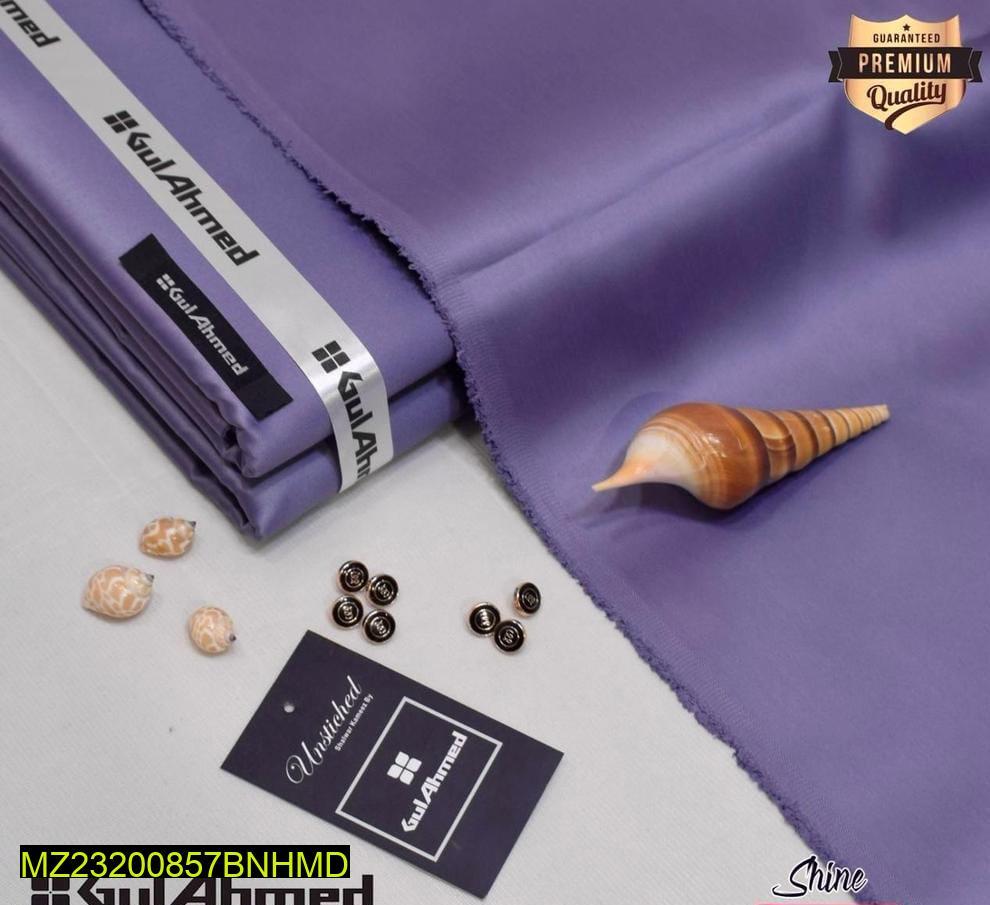 Men's Unstitched Satin Silk Plain Suit | Gul Ahmed