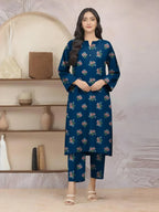 Khaddar: 2 Pcs Women's Unstitched Printed Suit