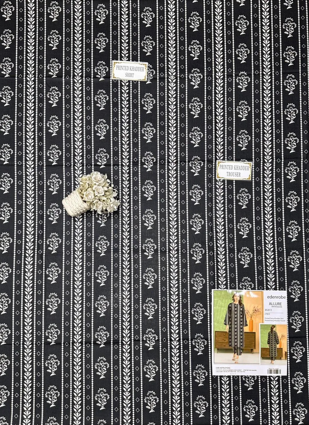 Khaddar: 2 Pcs Women's Unstitched Printed Suit