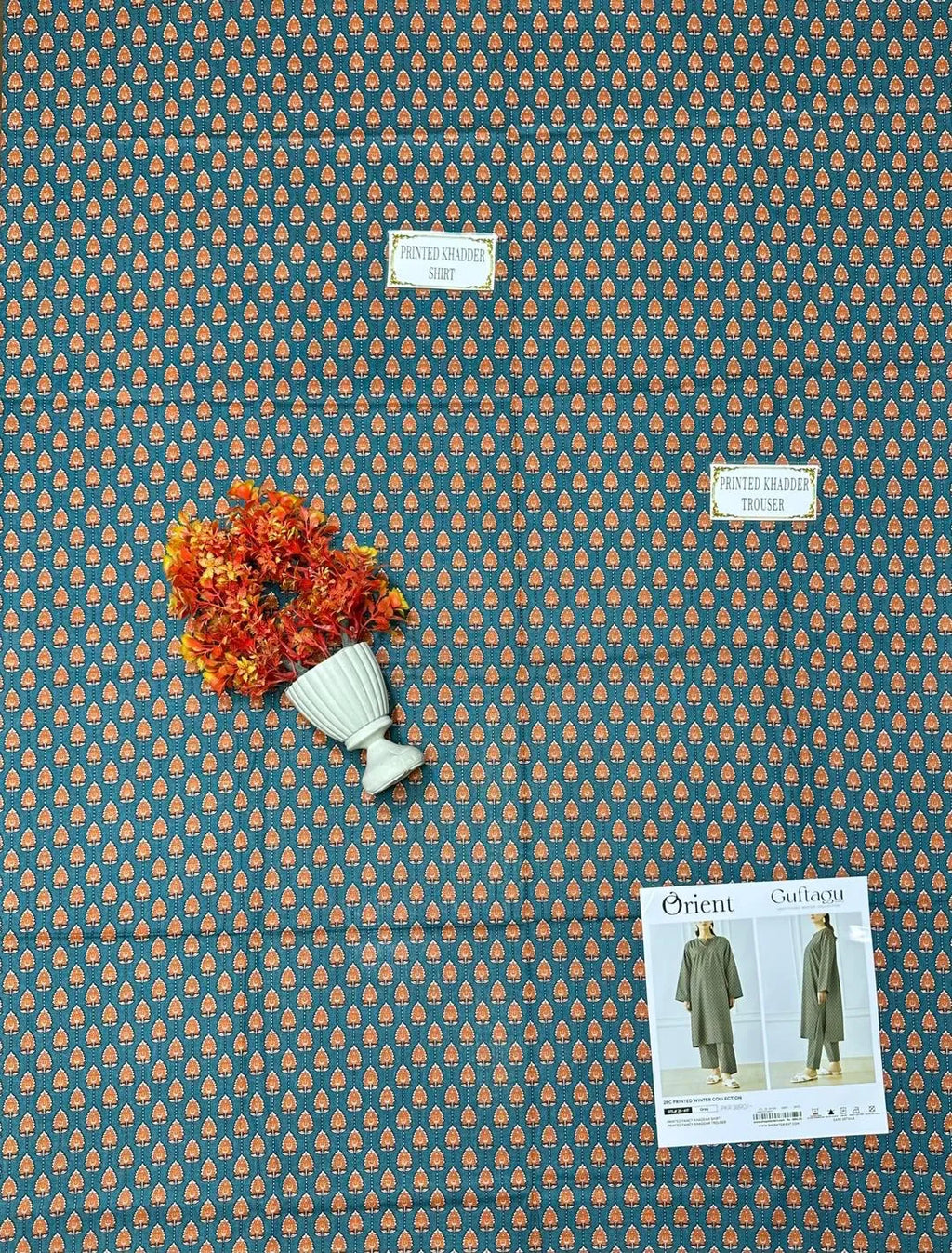 Khaddar: 2 Pcs Women's Unstitched Printed Suit