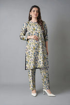 Khaddar: 2 Pcs Women's Unstitched Printed Suit