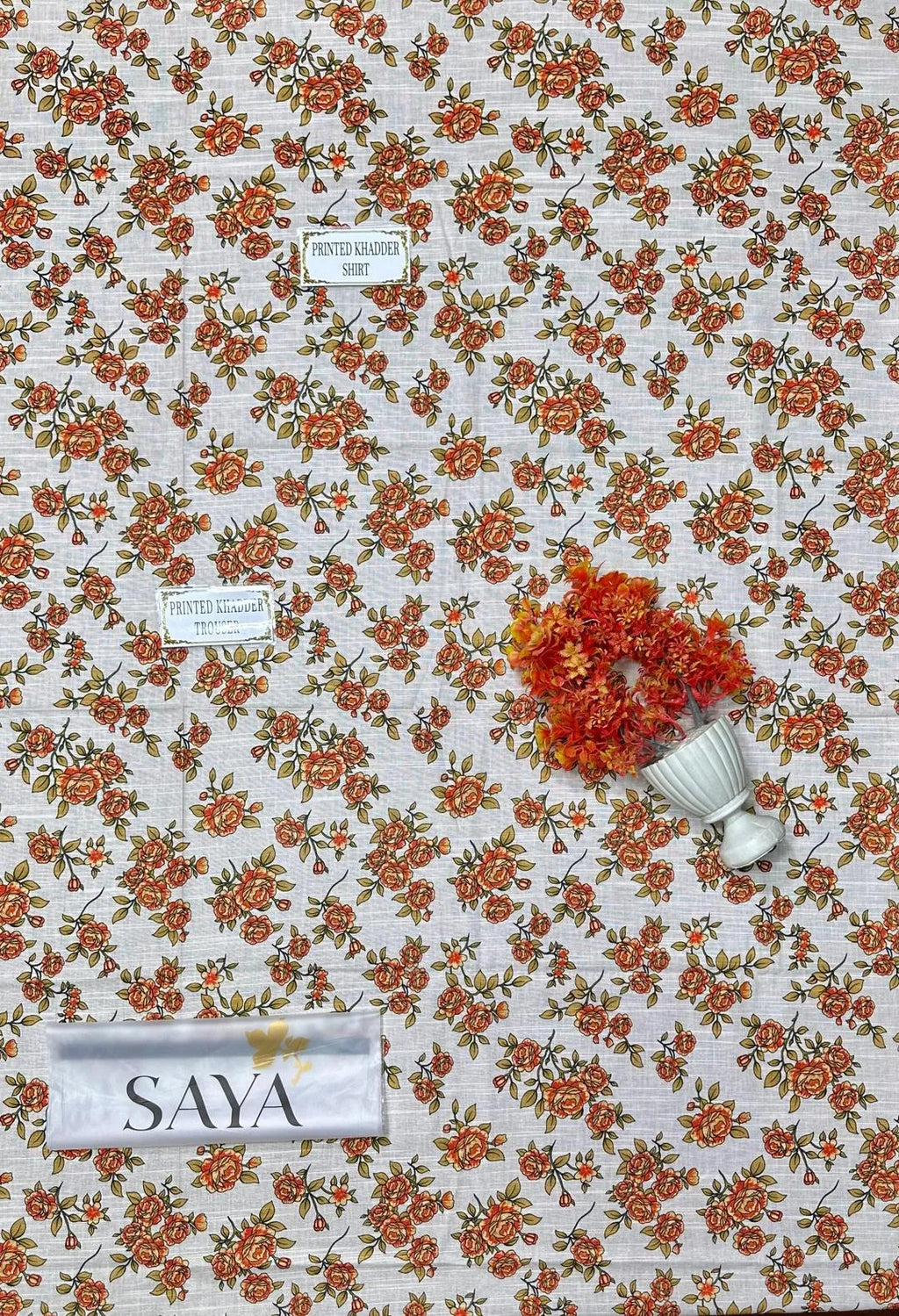 Khaddar: 2 Pcs Women's Unstitched Printed Suit