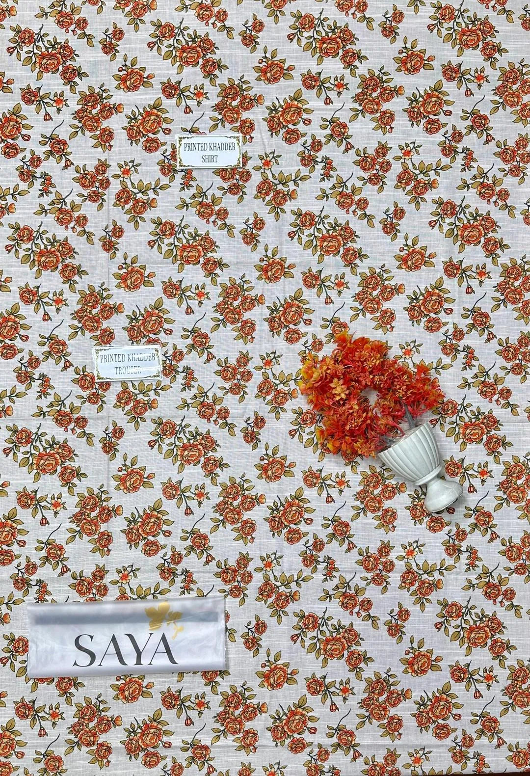 Khaddar: 2 Pcs Women's Unstitched Printed Suit