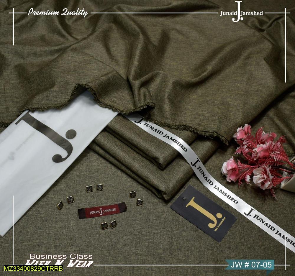 Wash N Wear: Men's Unstitched Double Tone Silk Plain Suit