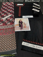 Dhanak: 3 Pcs Women's Unstitched Embroidered Suit