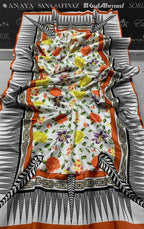 Dhanak: 3 Pcs Women's Unstitched Embroidered Suit