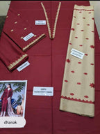 Dhanak: 3 Pcs Women's Unstitched Embroidered Suit