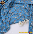 Polo Cotton: 2 Pcs Women's Unstitched Printed Suit winter collection