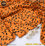 Polo Cotton: 2 Pcs Women's Unstitched Printed Suit winter collection